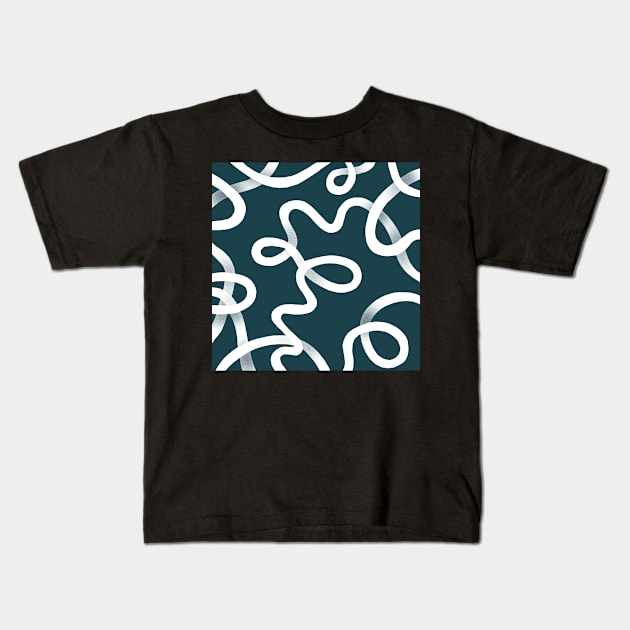 Abstract Lines #99 Kids T-Shirt by christiwilbert